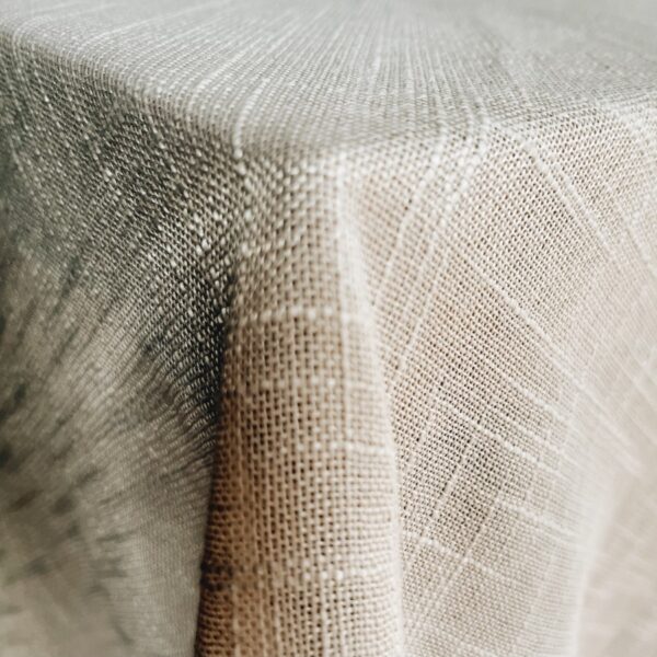 Beige Linen Tablecloth 90"x156"