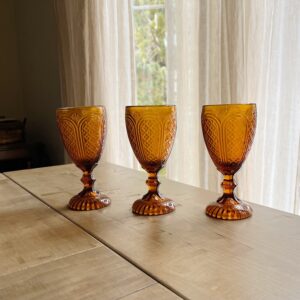 Amber Coloured Goblet