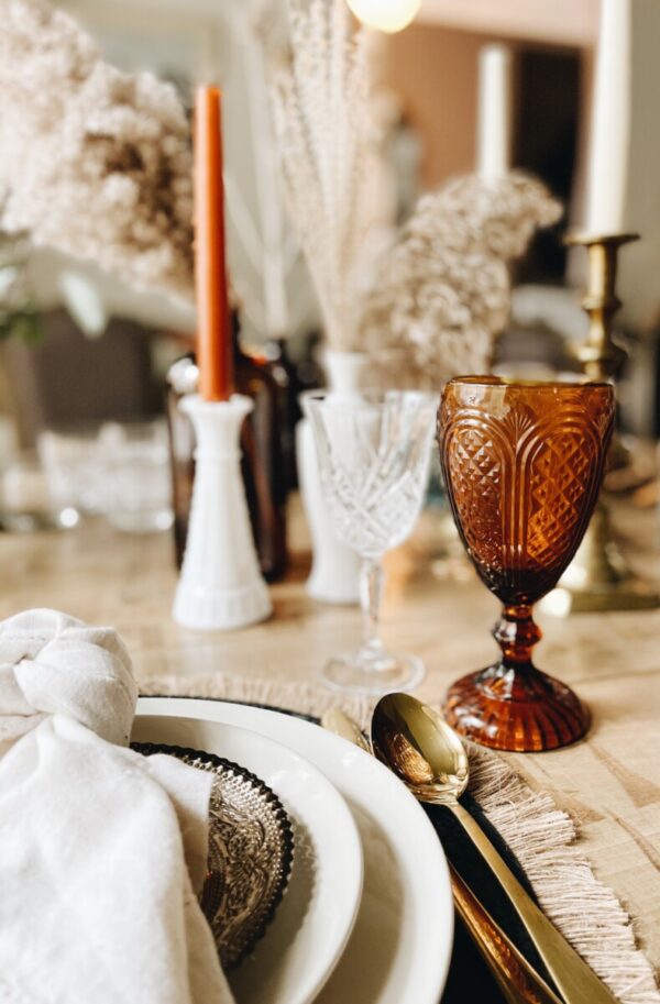 Amber Coloured Goblet