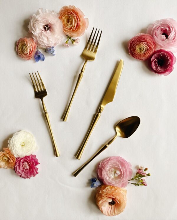 Hallie Matte Gold Flatware