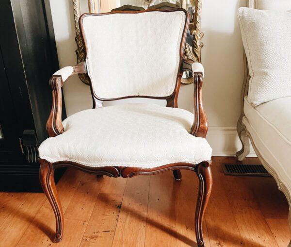 Vintage Ivory Accent Chair