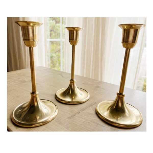 Slim Brass Candle Holders