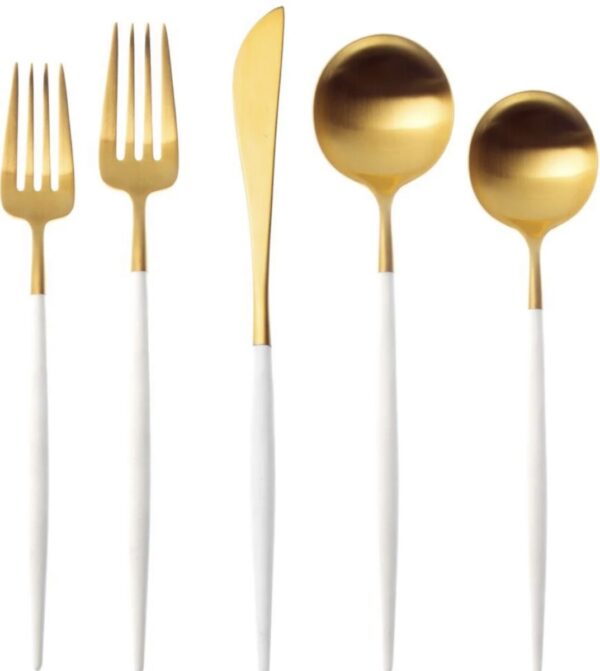 Madeline White & Gold Flatware