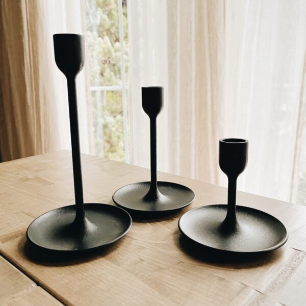 Slim Black Candle Holder