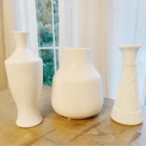 White Bud Vases