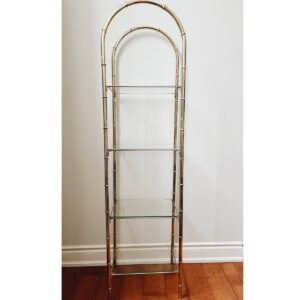 Vintage Brass Shelving Unit