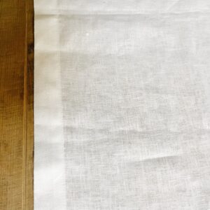 10' White French Linen Table Runner