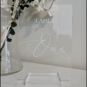 Acrylic Table Number Sign