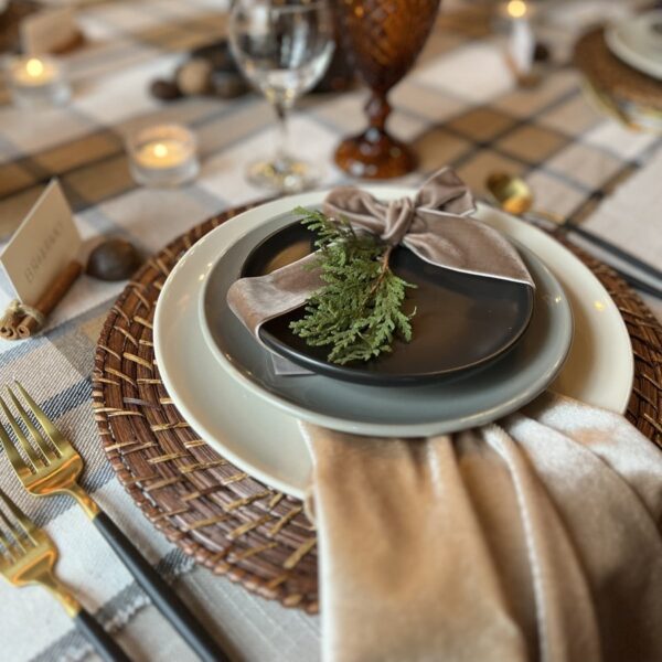 Champagne Velvet Napkin