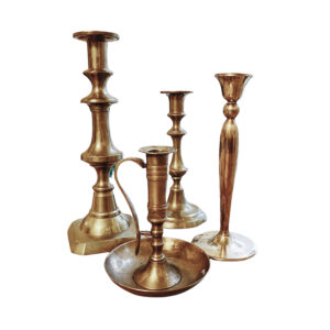 Vintage Brass Candle Holders