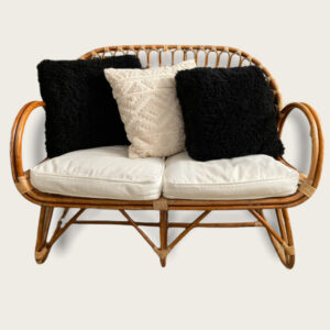 Boho Rattan Loveseat