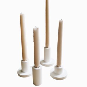 White Ceramic Taper Holder