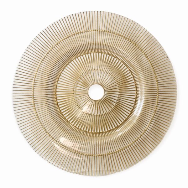 Harlow Gold Ribbed Glass Charger