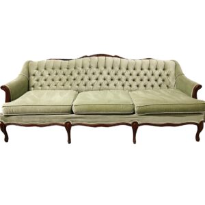 Mae Vintage Green Tufted Sofa