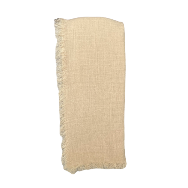 Butter Cream Frayed Gauze Napkin