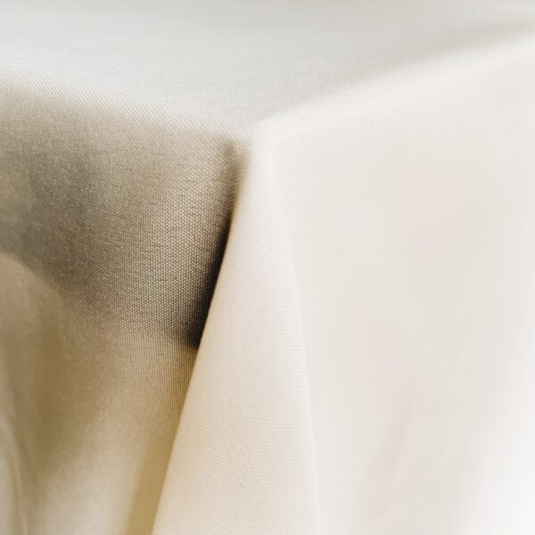 Ivory Polyester Tablecloth 90"x156"