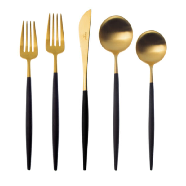 Ava Black & Gold Flatware